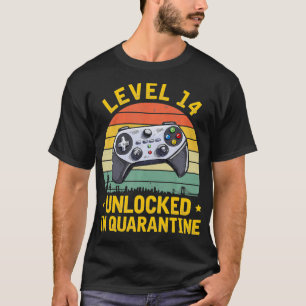Camiseta Nível 14 Jogador de vídeo desbloqueado 14 2006 Ani