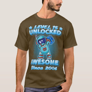 Camiseta Nível 15 Desbloqueado Incrível Desde 2006 Desabbin