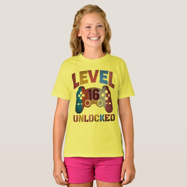 Camiseta NÍVEL 16 DESBLOQUEADO (Frente Completa)