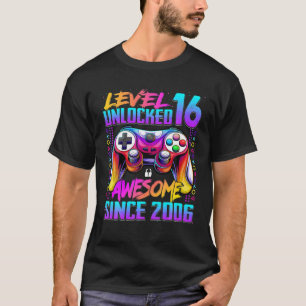Camiseta Nível 16 Desbloqueado Incrível Desde 2006 16º A