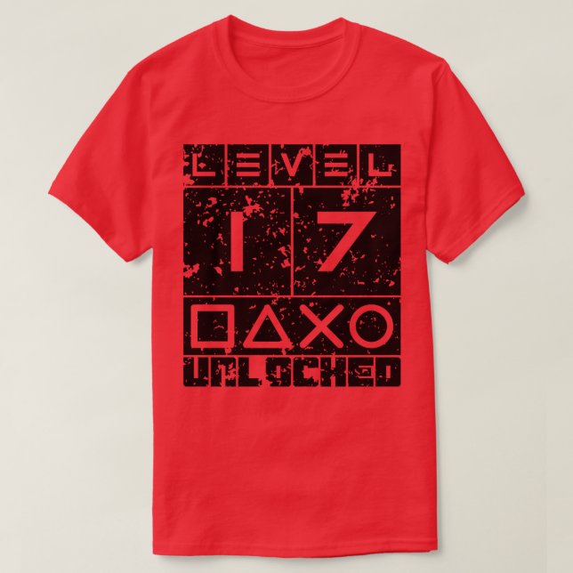 Camiseta Nível 17 desbloqueado (Frente do Design)