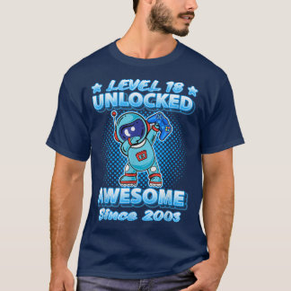 Camiseta Nível 18 Desbloqueado Incrível Desde 2003 Desabbin