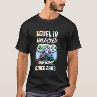 Camiseta Nível 19 Desbloqueado incrível desde 2006 jogador