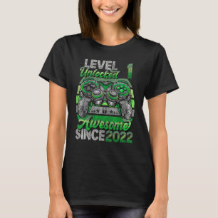 Camiseta Nível 1 Desbloqueado Incrível Desde 2022 primeiro 