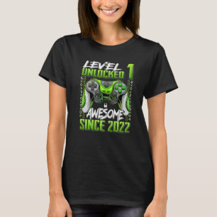 Camiseta Nível 1 Desbloqueado Incrível Desde 2022 primeiro