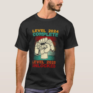 Camiseta Nível 2024 Anos novos desbloqueados do Nível 2025