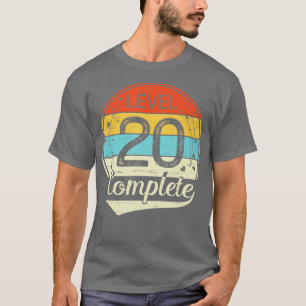 Camiseta Nível 20 20 completo Aniversário de casamento Dom