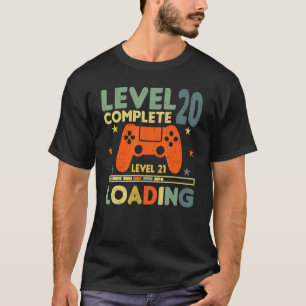Camiseta Nível 20 Completa Nível 21 Carregando 20 Birthday 