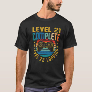 Camiseta Nível 21 Nível 22 de carregamento aniversário de 2