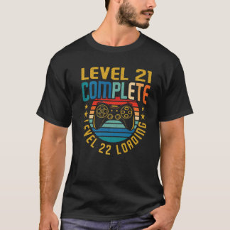 Camiseta Nível 21 Nível 22 de carregamento aniversário de 2
