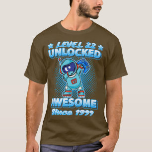 Camiseta Nível 22 Desbloqueado Incrível Desde 1999 Dabbing