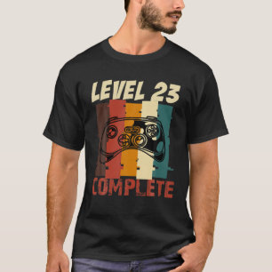 Camiseta Nível 23 Gamer Vintage Vedio Game 23 Anos Completo