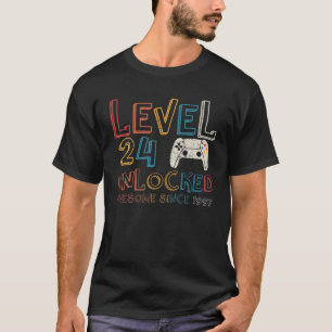Camiseta Nível 24 Desbloqueado Incrível Desde 1997 Vintage