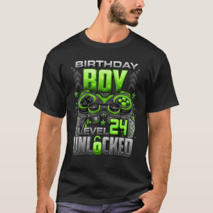 Camiseta Nível 24 Desbloqueado Incrível Desde 1998 24.º Ani