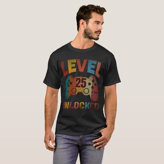 Camiseta NÍVEL 25 DESBLOQUEADO (Frente Completa)