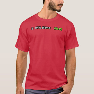 Camiseta Nível 25 Desbloqueado Incrível Desde 998 Aniversár