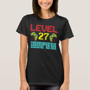 Camiseta Nível 27 Nível completo 27 desbloqueado 27 anivers