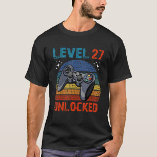 Camiseta Nível 27 Vídeo Gamer 27º Aniversário