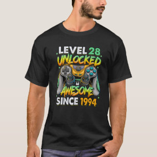 Camiseta Nível 28 Desbloqueado Incrível Desde 1994 28º A
