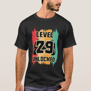 Camiseta Nível 29 Desbloqueado 29 Anos Para Homens Presente