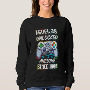 Camiseta Nível 29 Desbloqueado incrível desde 1996 jogador 