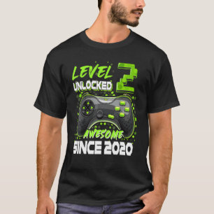 Camiseta Nível 2 Desbloqueado Incrível Desde 2020 segundo a