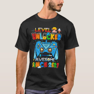Camiseta Nível 2 Desbloqueado Incrível Desde 2021 De Volta 