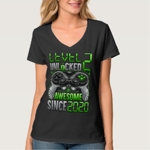 Camiseta Nível 2 Desbloqueado Incrível desde o segundo aniv
