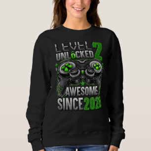 Camiseta Nível 2 Desbloqueado Incrível desde o segundo aniv