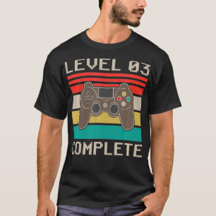 Camiseta Nível 3ª Vintage completa 3 anos Anniver Casamento
