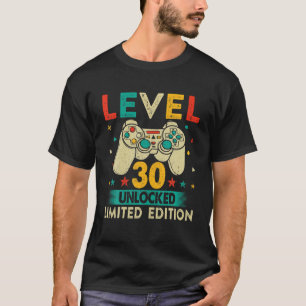 Camiseta Nível 30 Controlador de Jogo Desbloqueado 30H Pres
