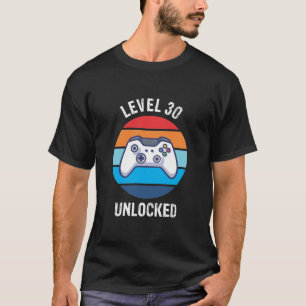 Camiseta Nível 30 de jogador de aniversário de 30 anos