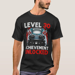 Camiseta Nível 30 Desbloqueado Incrível Desde 1991 aniver