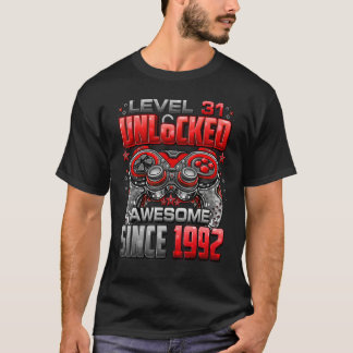 Camiseta Nível 31 Incrível Desde 1992 31º Aniversário