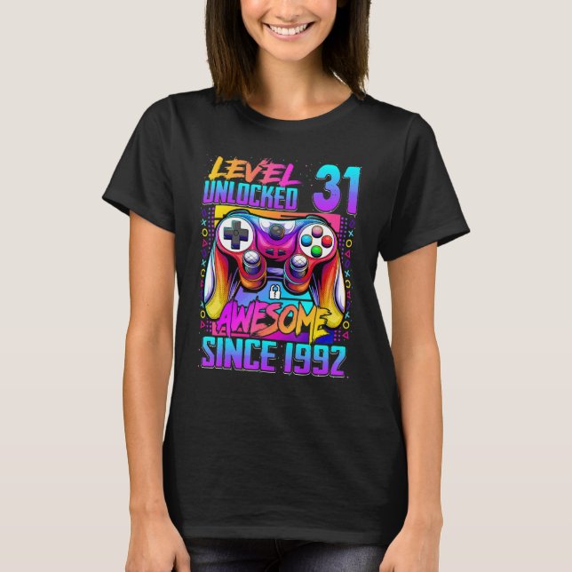 Camiseta Nível 31 Incrível Desde 1992 31º Aniversário (Frente)