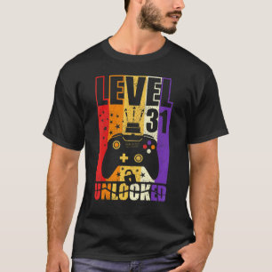 Camiseta Nível 31 Nível de aniversário desbloqueado 31º ani