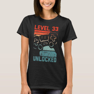 Camiseta Nível 33 Vídeo Gamer 33º Aniversário Men Bo