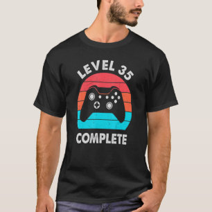 Camiseta Nível 35 Completo 35 Anos De Casamento Para