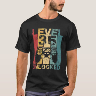 Camiseta Nível 35 Desbloqueado Incrível 1988 Vídeo Game 35º