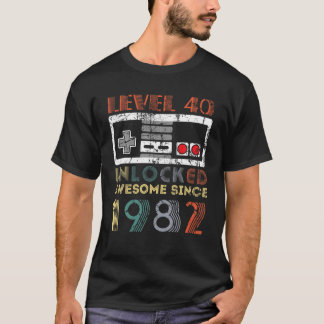 Camiseta Nível 37 Desbloqueado 37º Aniversário Gamer Espeta