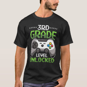 Camiseta Nível 3 Desbloqueado De Volta Ao Jogo De Vídeo D