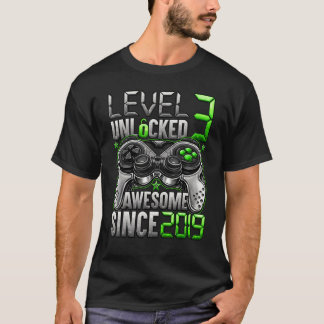 Camiseta Nível 3 Desbloqueado Incrível Desde a aniversário 