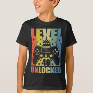 Camiseta Nível 40 aniversário de 40 anos do jogo de vídeo d