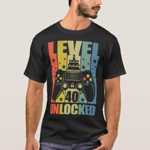 Camiseta Nível 40 aniversário de 40 anos do jogo de vídeo d