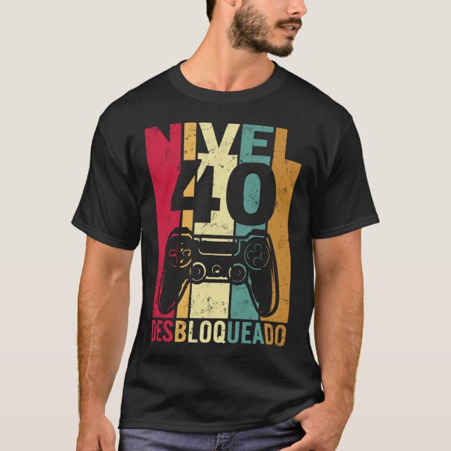 Camiseta Nivel 40 desbloqueado, finalmente adulto, regalo (Frente)