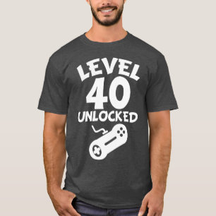 Camiseta Nível 40 destravado aniversário de 40 anos do