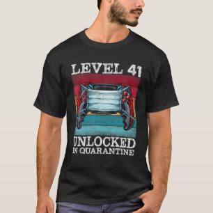 Camiseta Nível 41 Desbloqueado Em Vídeo Gamers Quarentena 4