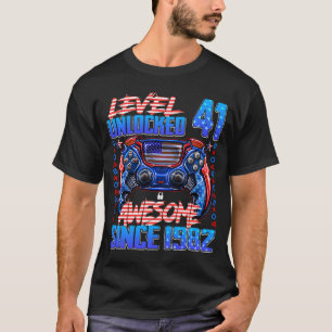 Camiseta Nível 41 Desbloqueado Incrível Desde 1982 41rua An