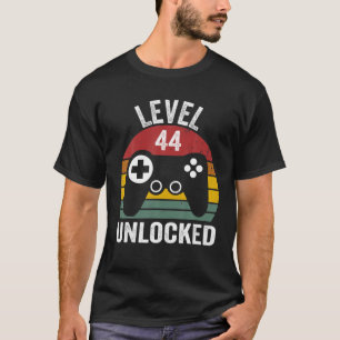 Camiseta Nível 44 44 engraçado desbloqueado Ano Incrível