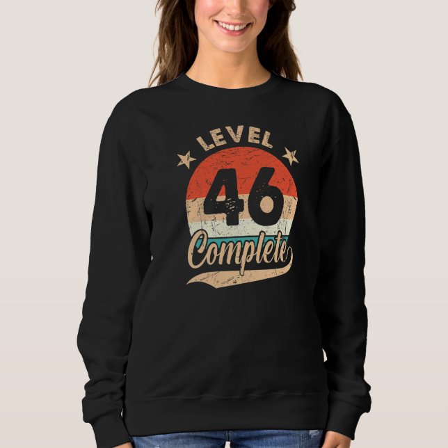 Camiseta Nível 46 Retro 46º Aniversário de Casamento (Frente)